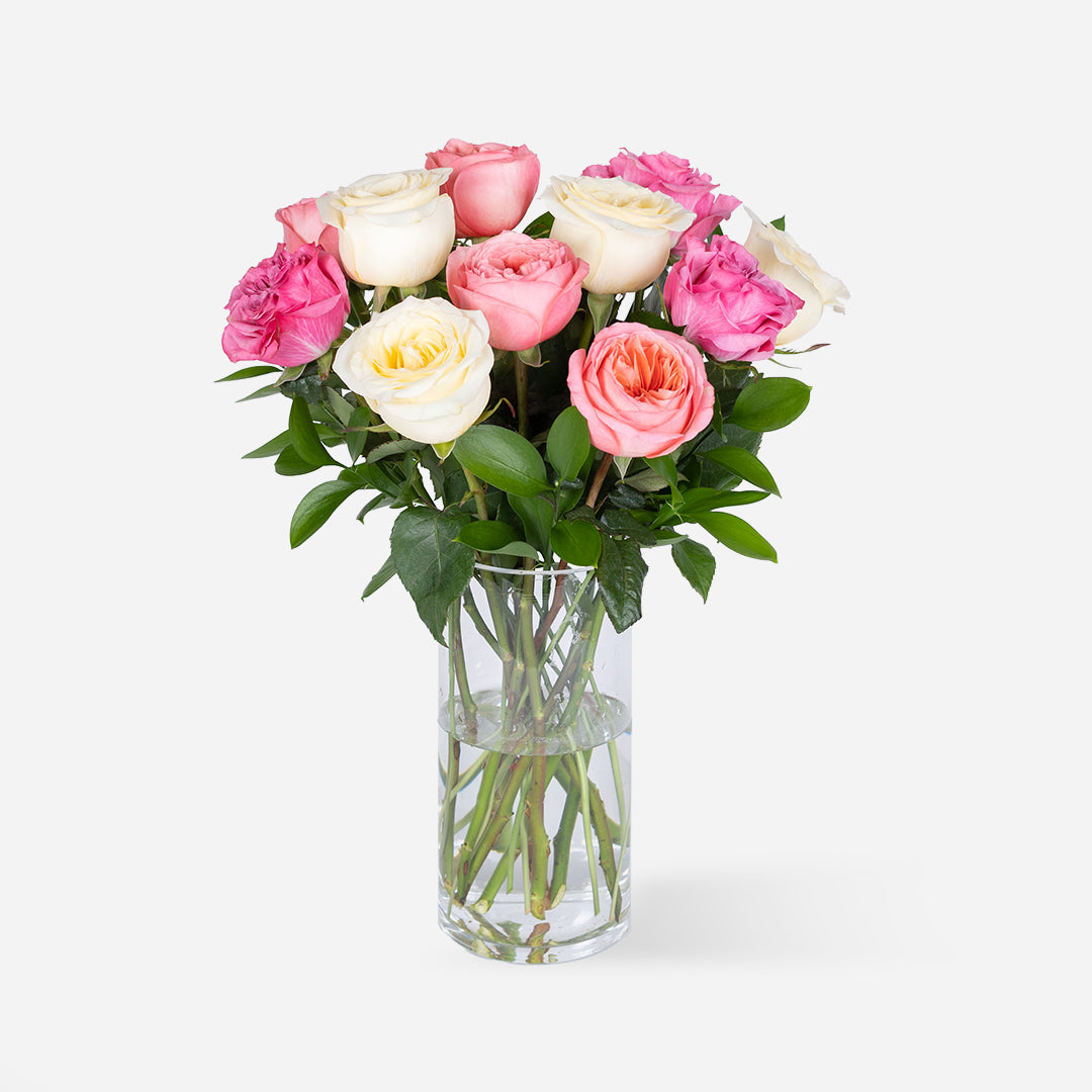 Market Flowers Blushing Petal Roses Flowers Delivered Market