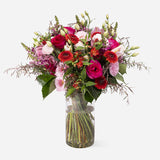 Red themed mothers day bouquet for Auckland delivery