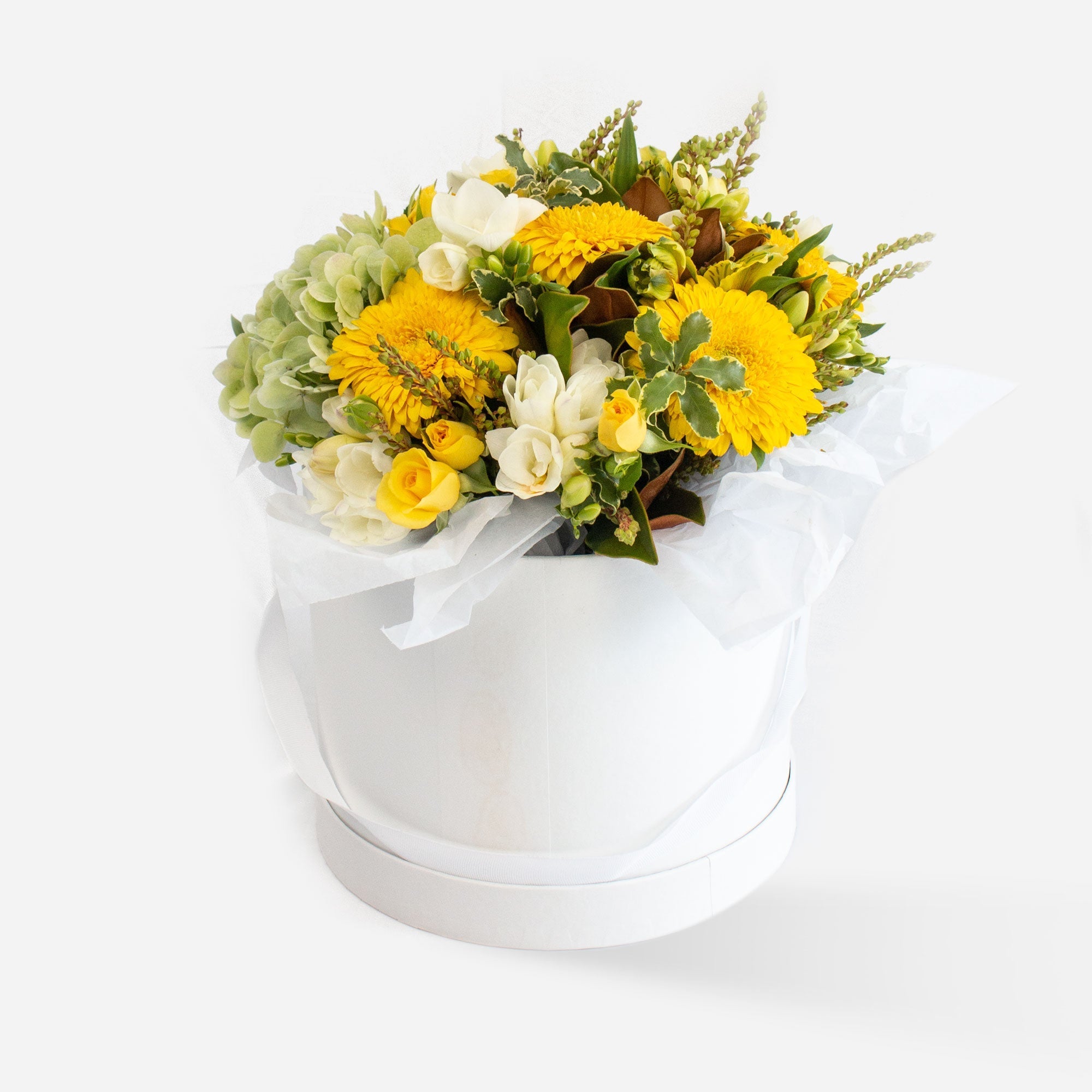 Market Flowers Citrus Sorbet Hat Box Flowers Delivered Market