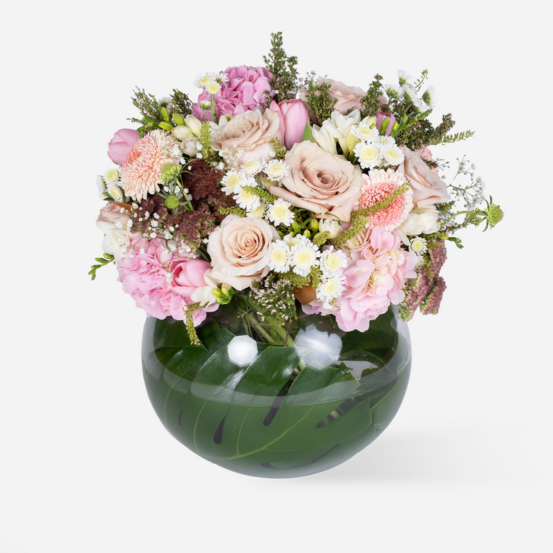 Soft Pinks Bouquet Bowl